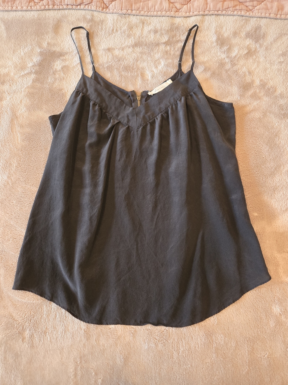 Forever 21 Black Silk Strap Camisole